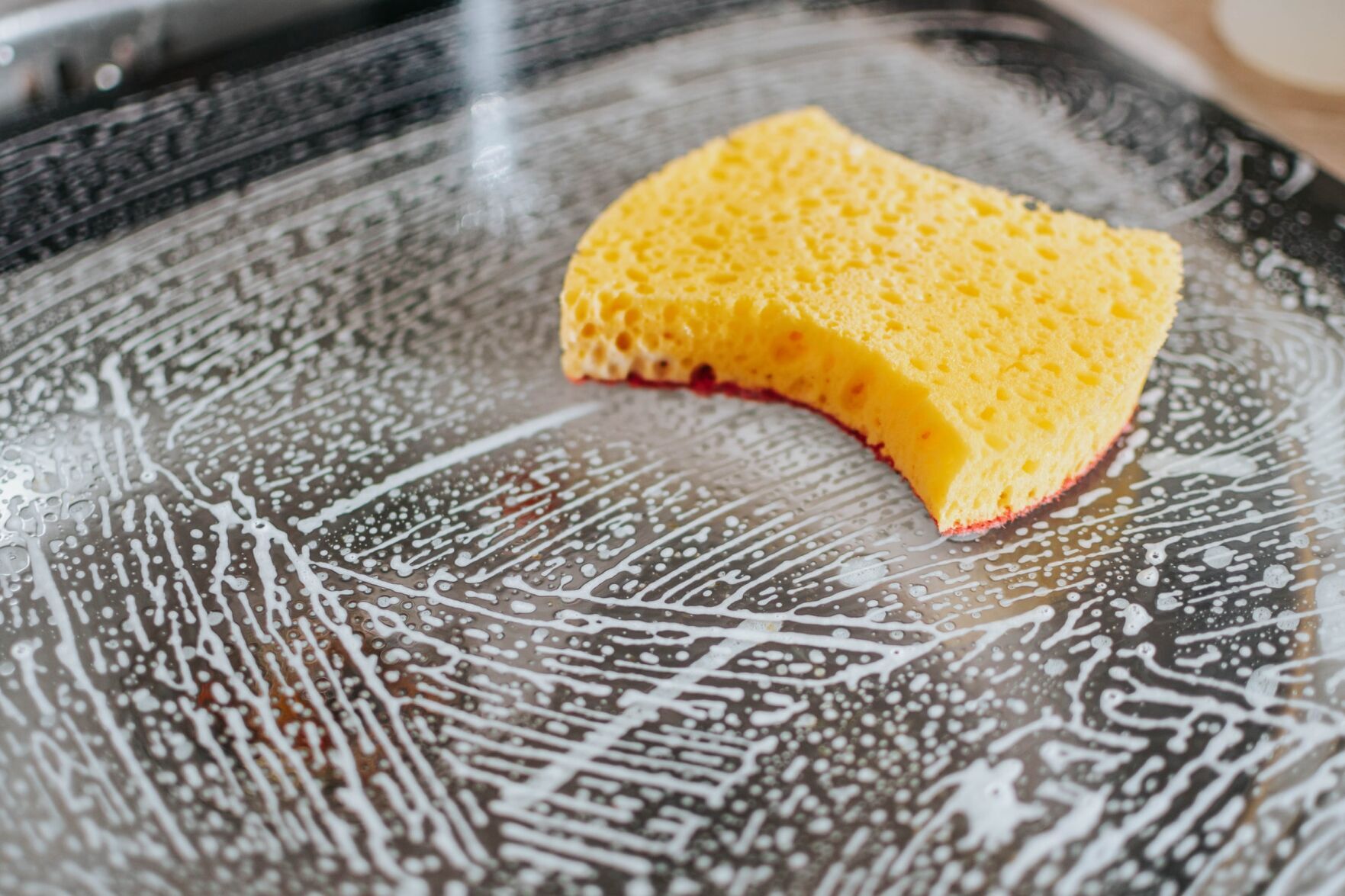 3. Then: You should sanitize your sponge to kill germs.